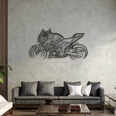 2021 Suzuki GSX-S750Z Classic Motorcycle Silhouette Metal Wall Art - Moto Garage Decor