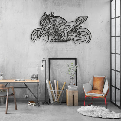 2021 Suzuki GSX-S750Z Classic Motorcycle Silhouette Metal Wall Art - Moto Garage Decor