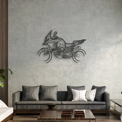 2024 Ducati Multistrada V4 S Classic Motorcycle Silhouette Metal Wall Art - Moto Garage Decor