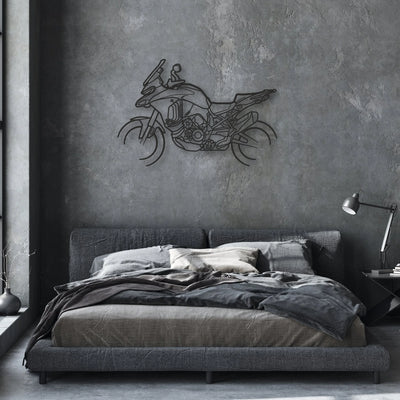 2024 Ducati Multistrada V4 S Classic Motorcycle Silhouette Metal Wall Art - Moto Garage Decor
