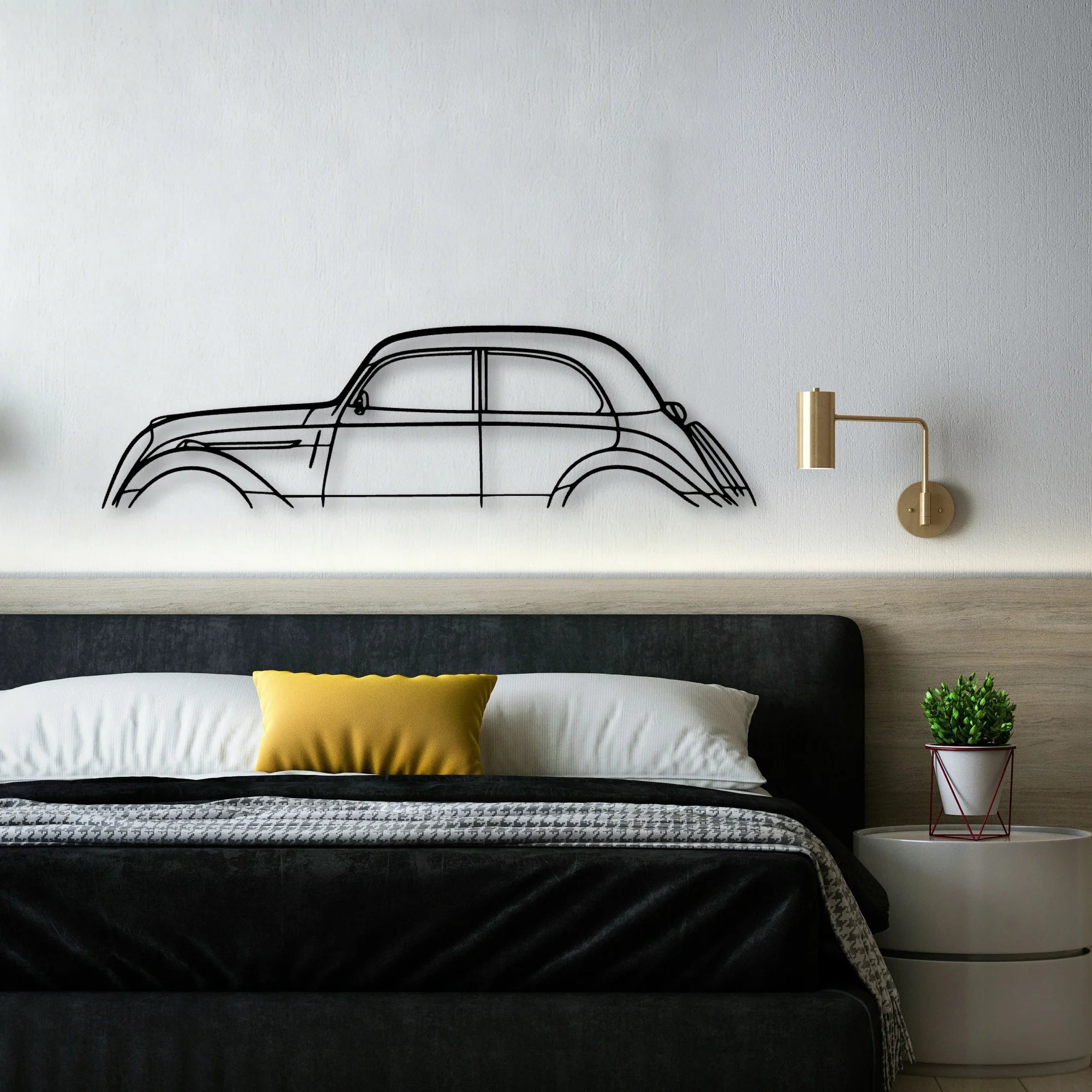202 1949 Classic Silhouette Metal Wall Art - Automotive Garage Decor