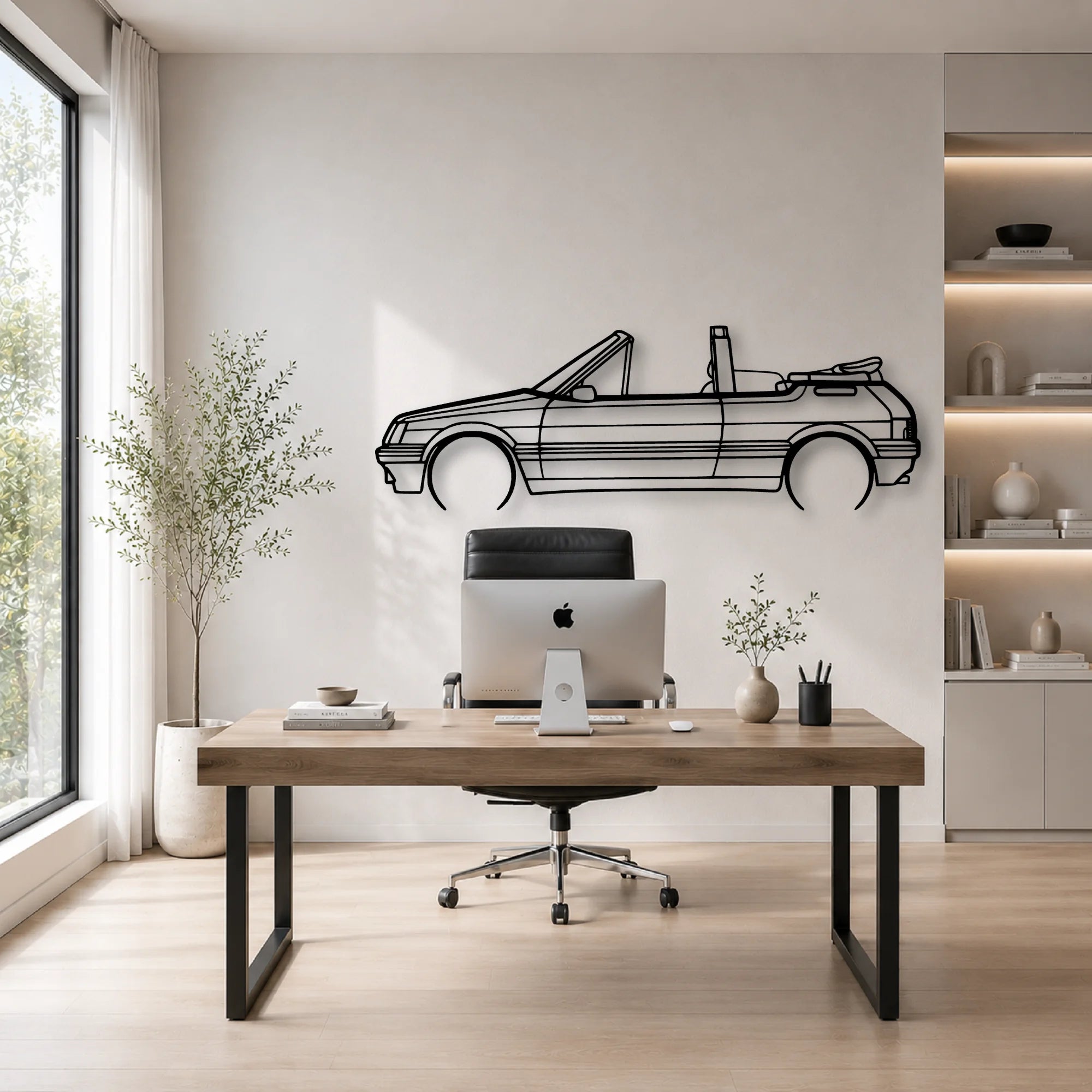 205 CTI 1988 Classic Silhouette Metal Wall Art - Automotive Garage Decor