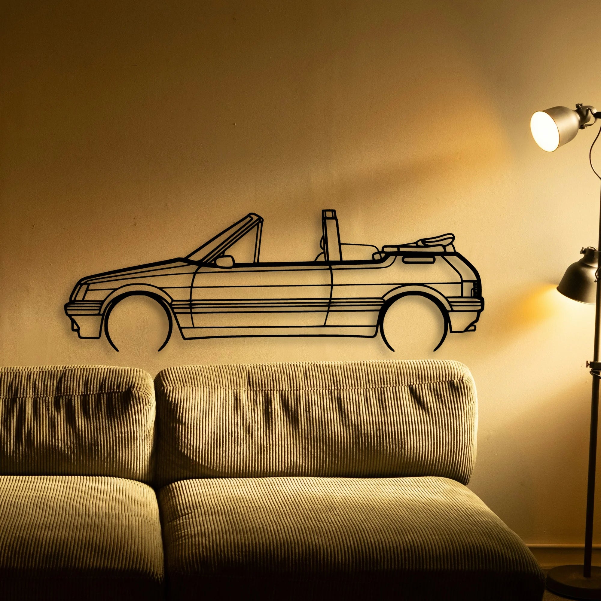 205 CTI 1988 Classic Silhouette Metal Wall Art - Automotive Garage Decor