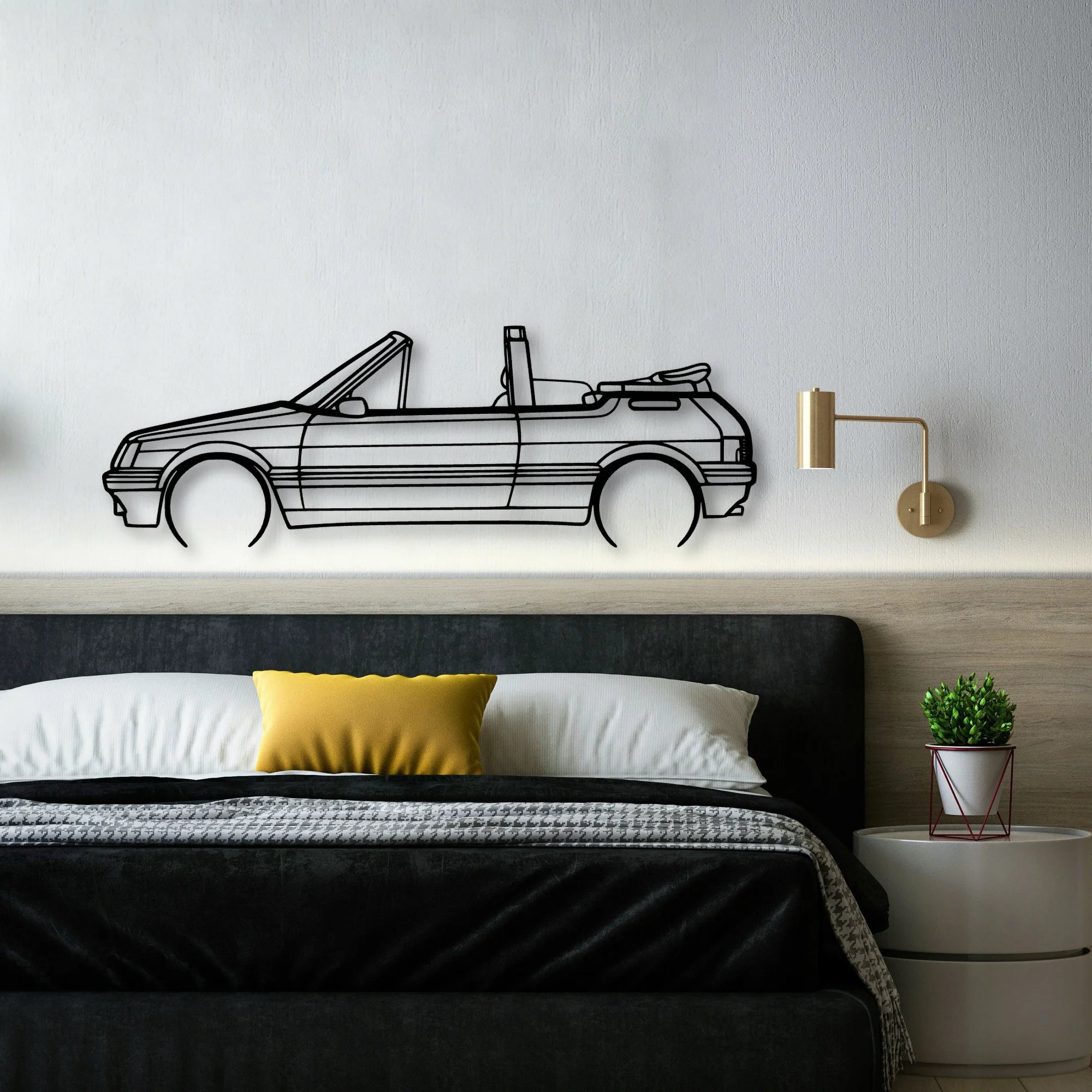 205 CTI 1988 Classic Silhouette Metal Wall Art - Automotive Garage Decor