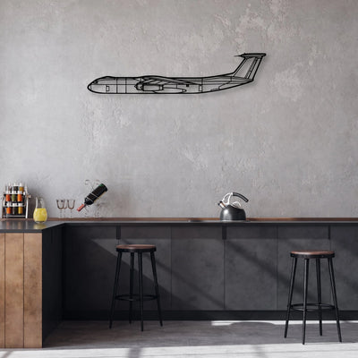 206 2 Classic Aircraft Silhouette Metal Wall Art - Aviation Hangar Decor