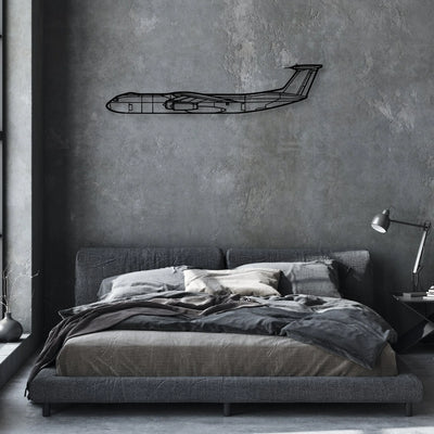 206 2 Classic Aircraft Silhouette Metal Wall Art - Aviation Hangar Decor
