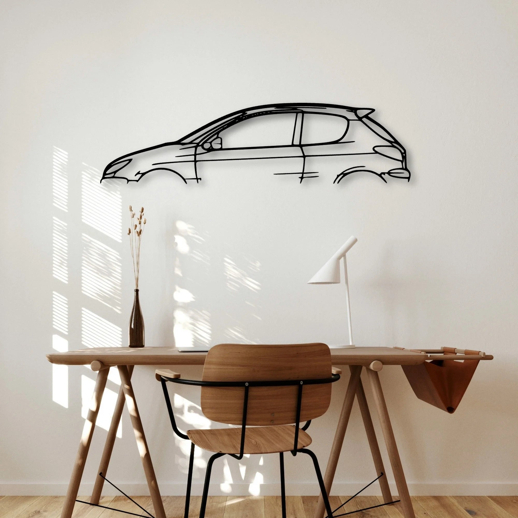 206 Classic Silhouette Metal Wall Art - Automotive Garage Decor