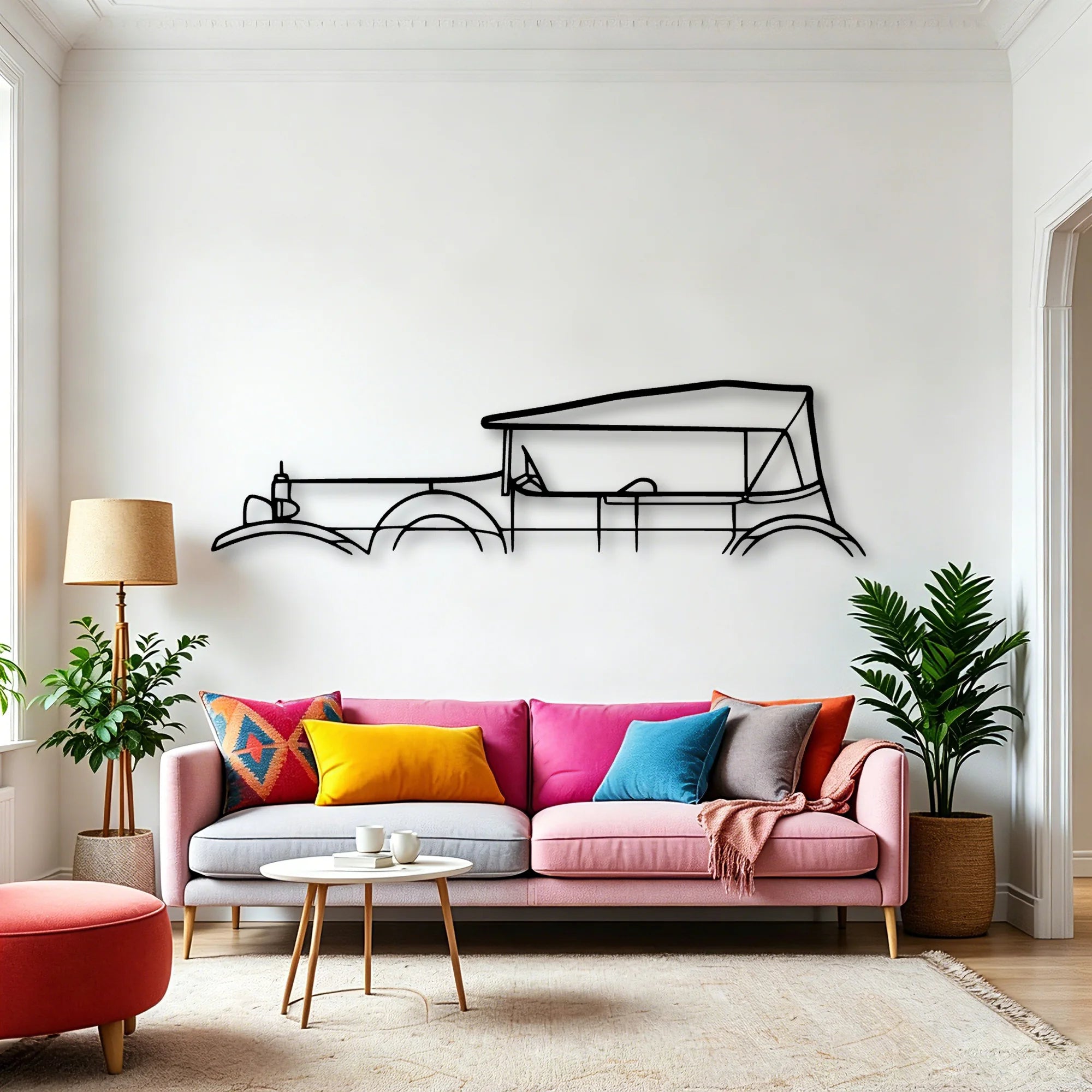 20 40 Tourer 1924 Classic Silhouette Metal Wall Art - Automotive Garage Decor