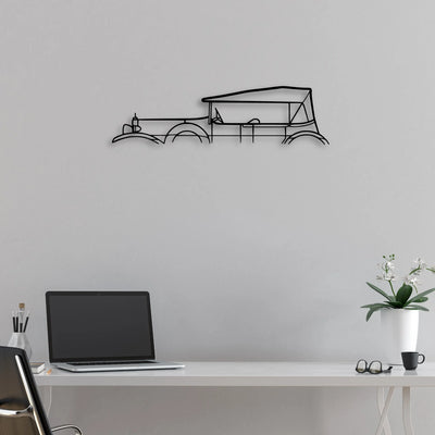20 40 Tourer 1924 Classic Silhouette Metal Wall Art - Automotive Garage Decor