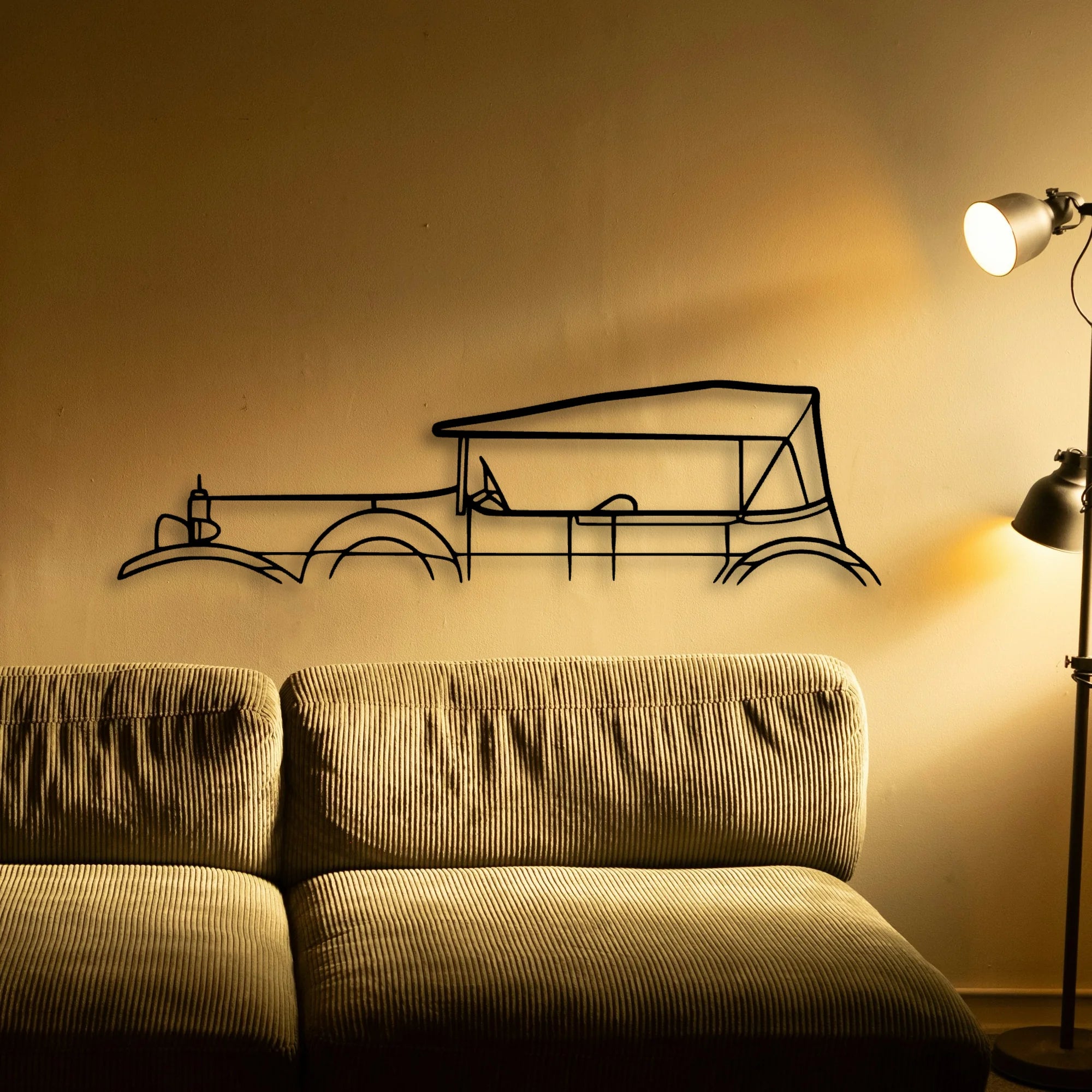20 40 Tourer 1924 Classic Silhouette Metal Wall Art - Automotive Garage Decor
