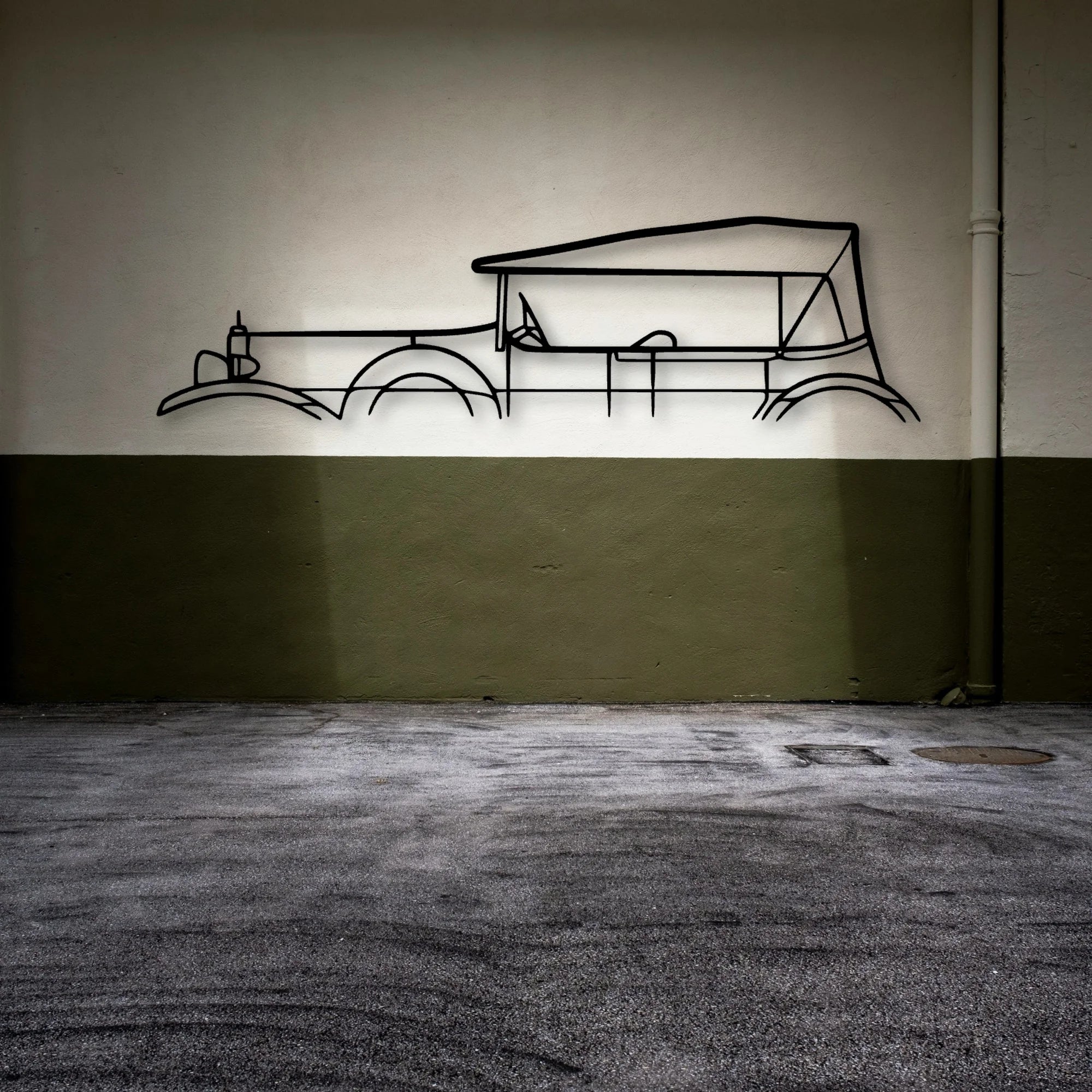 20 40 Tourer 1924 Classic Silhouette Metal Wall Art - Automotive Garage Decor
