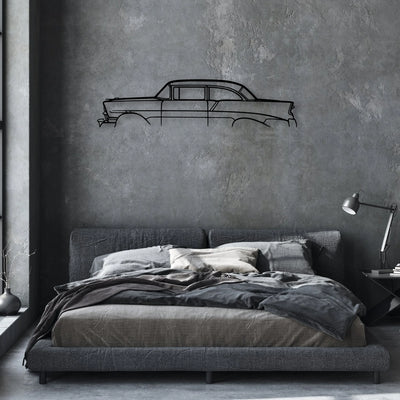 210 1956 Classic Silhouette Metal Wall Art - Automotive Garage Decor