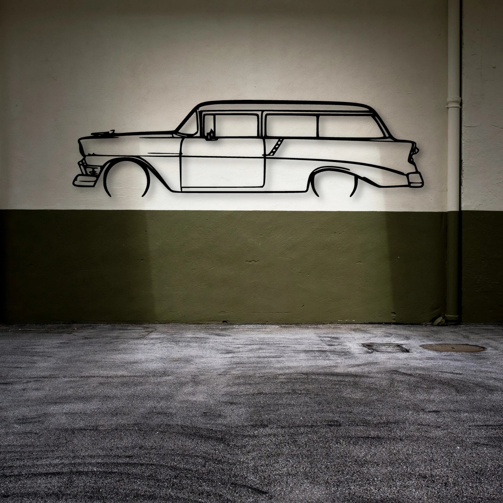 210 Handyman 1956 Classic Silhouette Metal Wall Art - Automotive Garage Decor