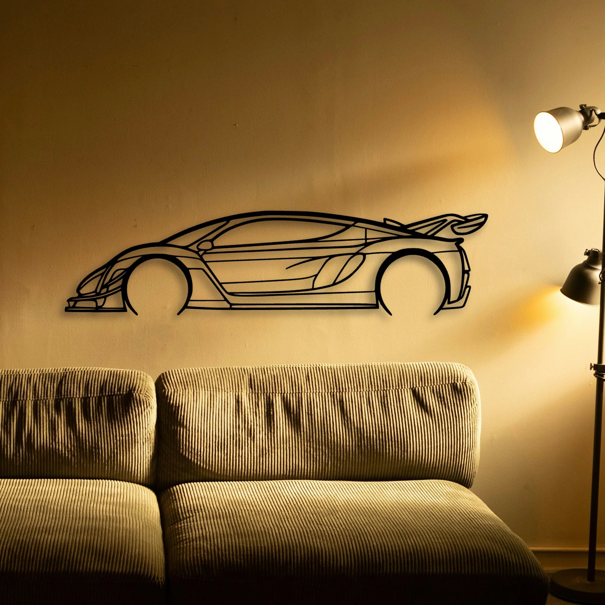 21C Classic Silhouette Metal Wall Art - Automotive Garage Decor