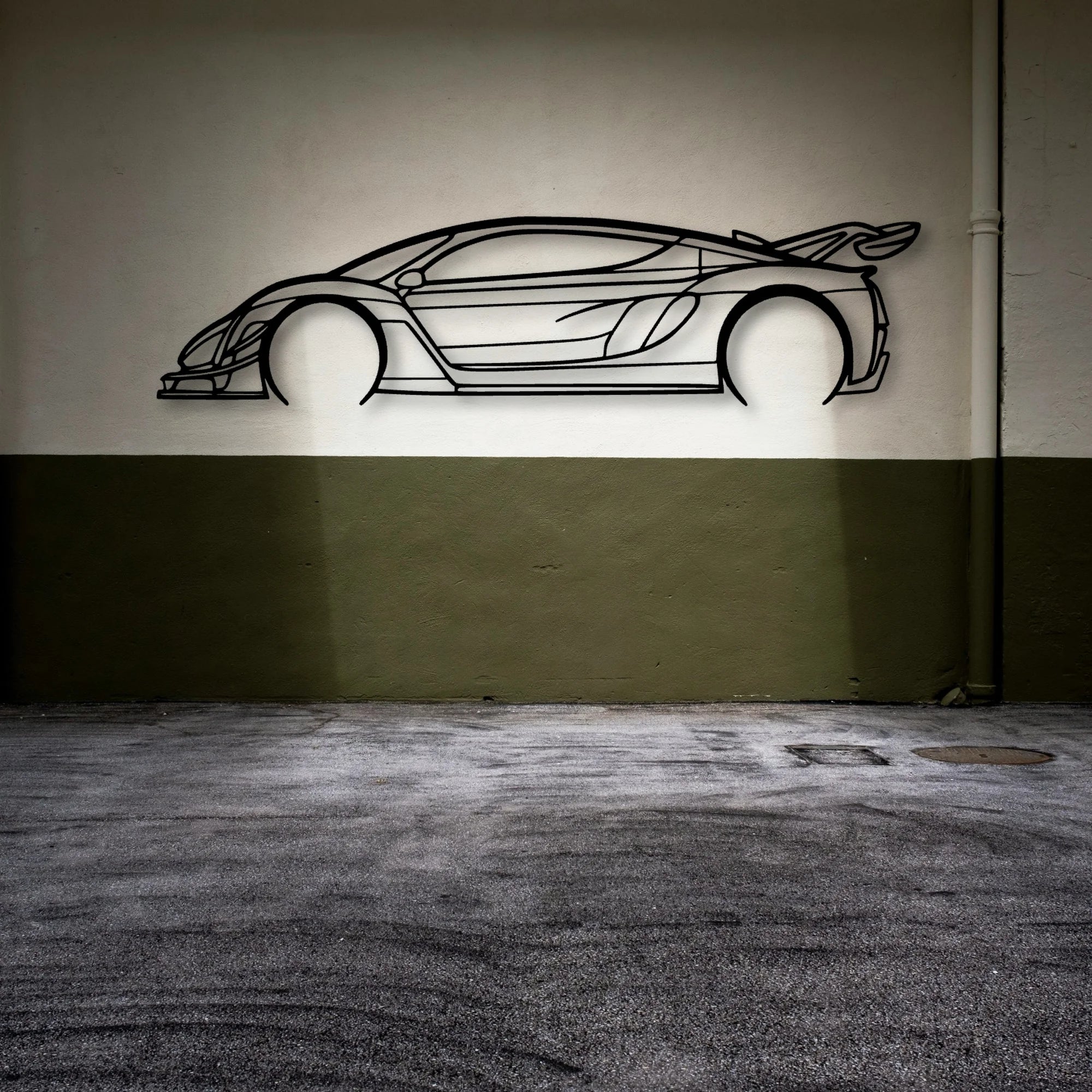 21C Classic Silhouette Metal Wall Art - Automotive Garage Decor