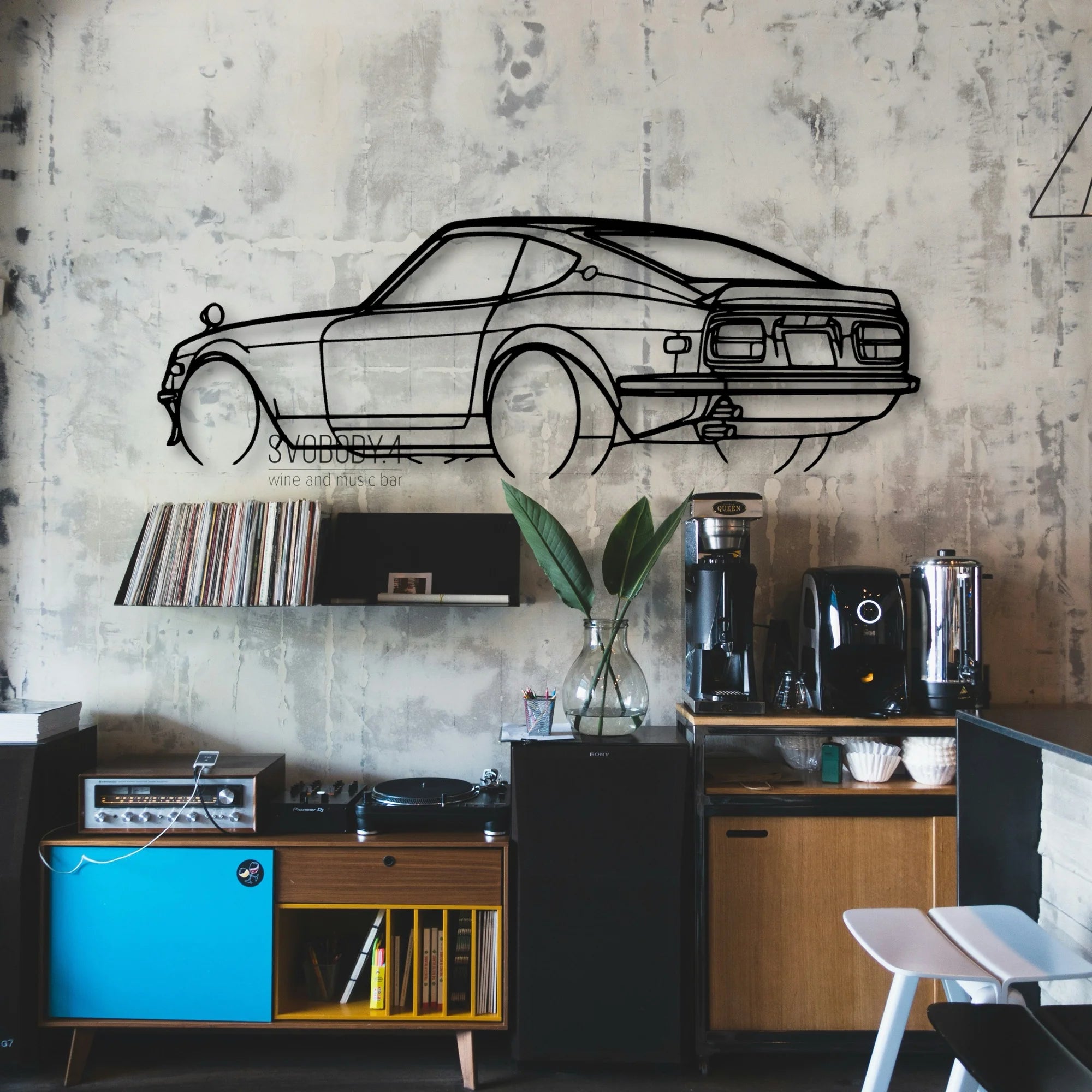 240Z 1972 Angle Classic Silhouette Metal Wall Art - Automotive Garage Decor