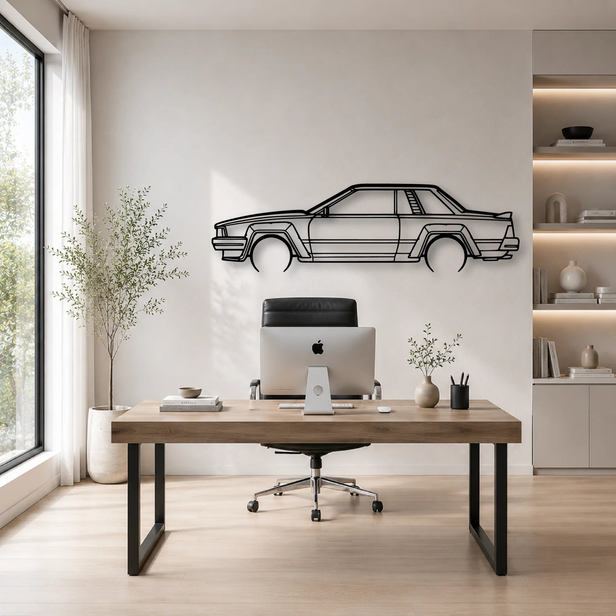 240rs 1983 Classic Silhouette Metal Wall Art - Automotive Garage Decor