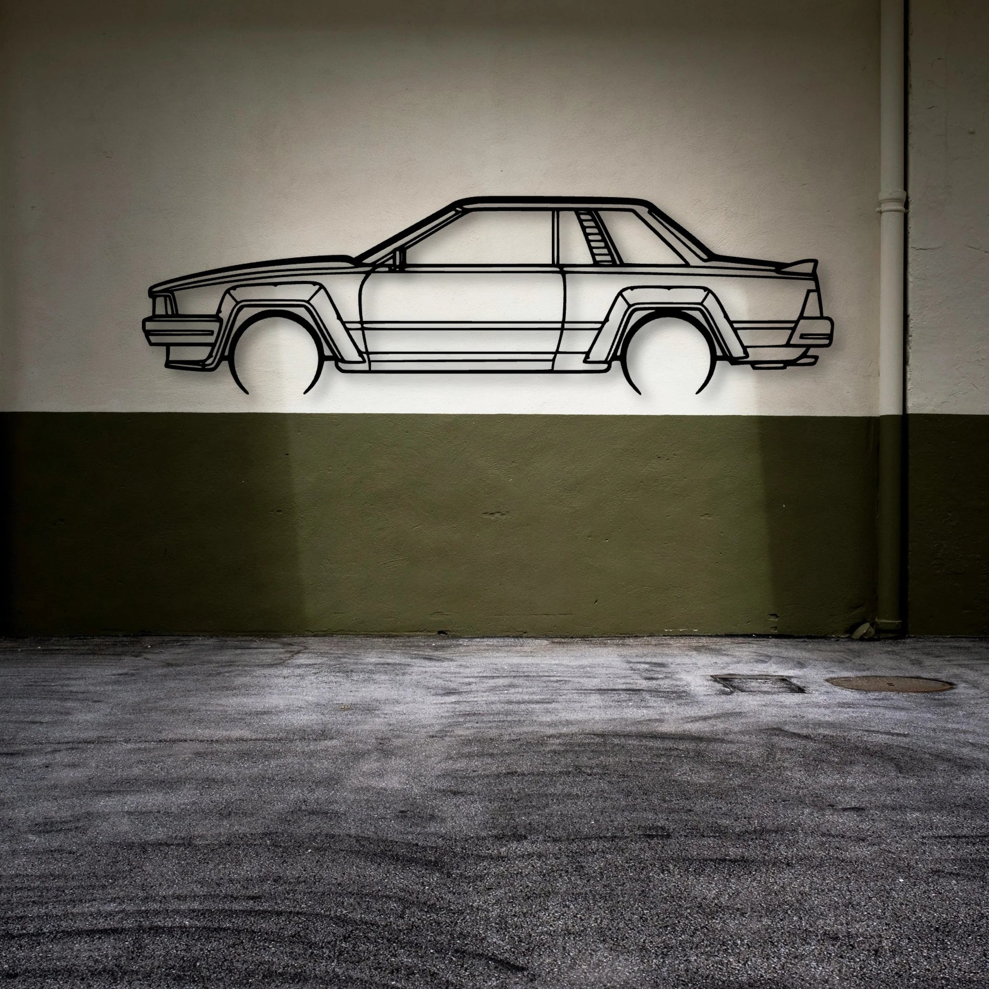 240rs 1983 Classic Silhouette Metal Wall Art - Automotive Garage Decor