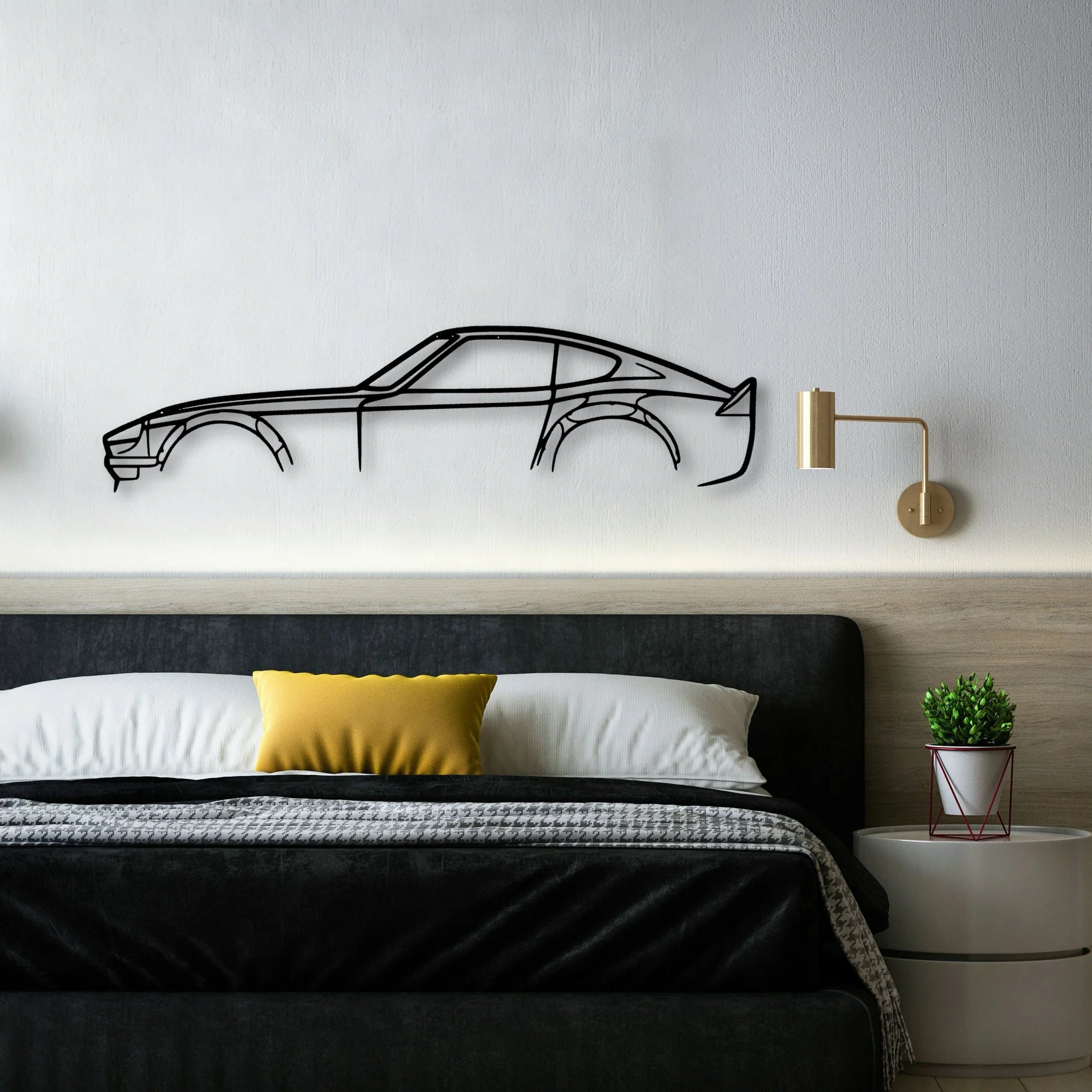 240z 280z JDM Classic Silhouette Metal Wall Art - Automotive Garage Decor