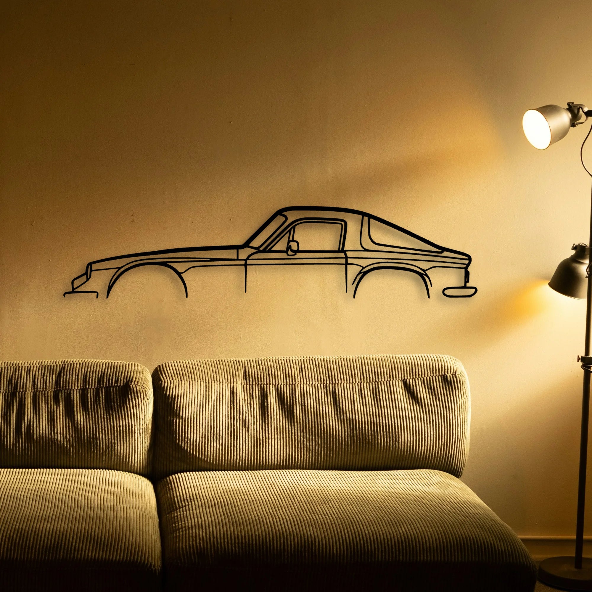 2500M 1974 Classic Silhouette Metal Wall Art - Automotive Garage Decor