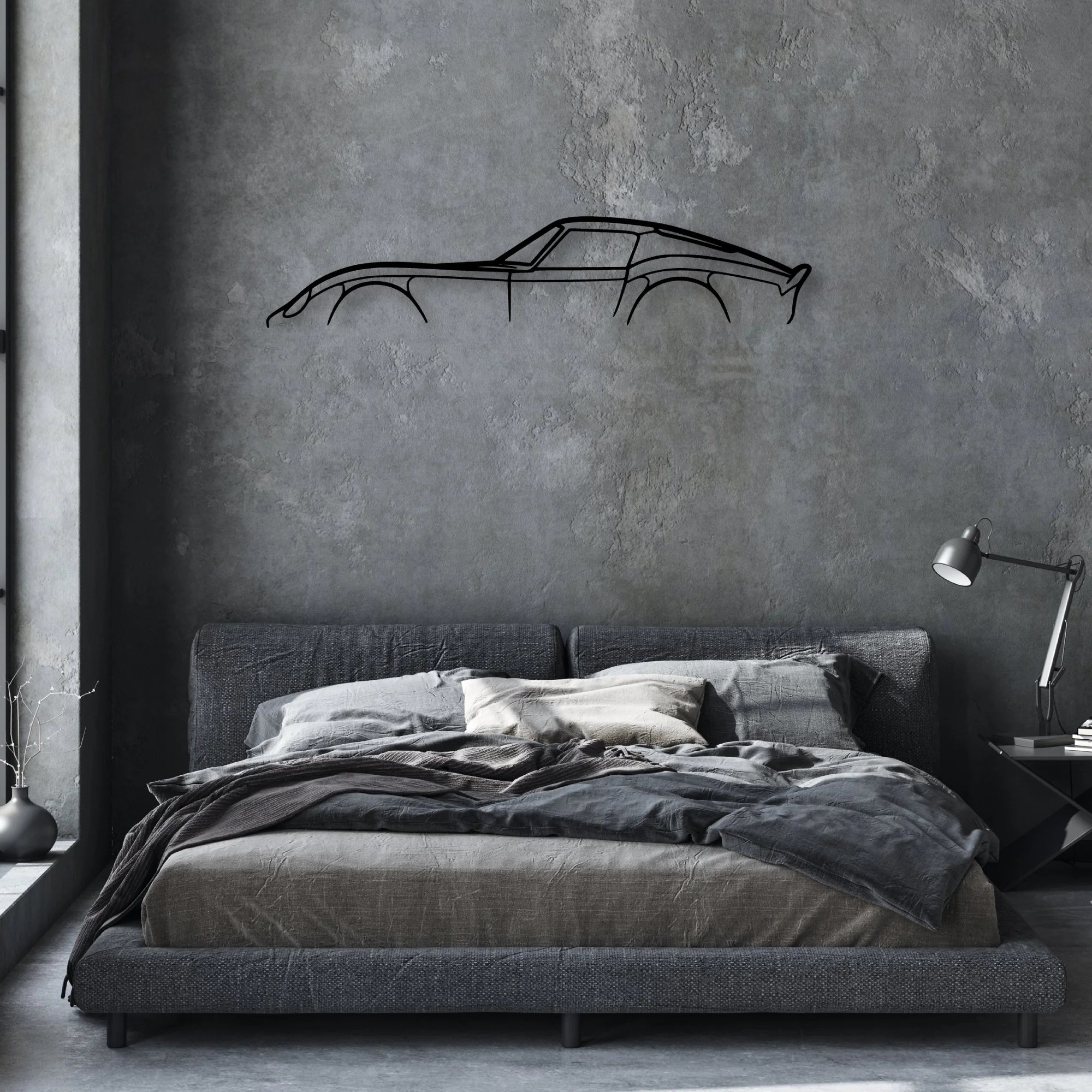 250 GTO Classic Silhouette Metal Wall Art - Automotive Garage Decor
