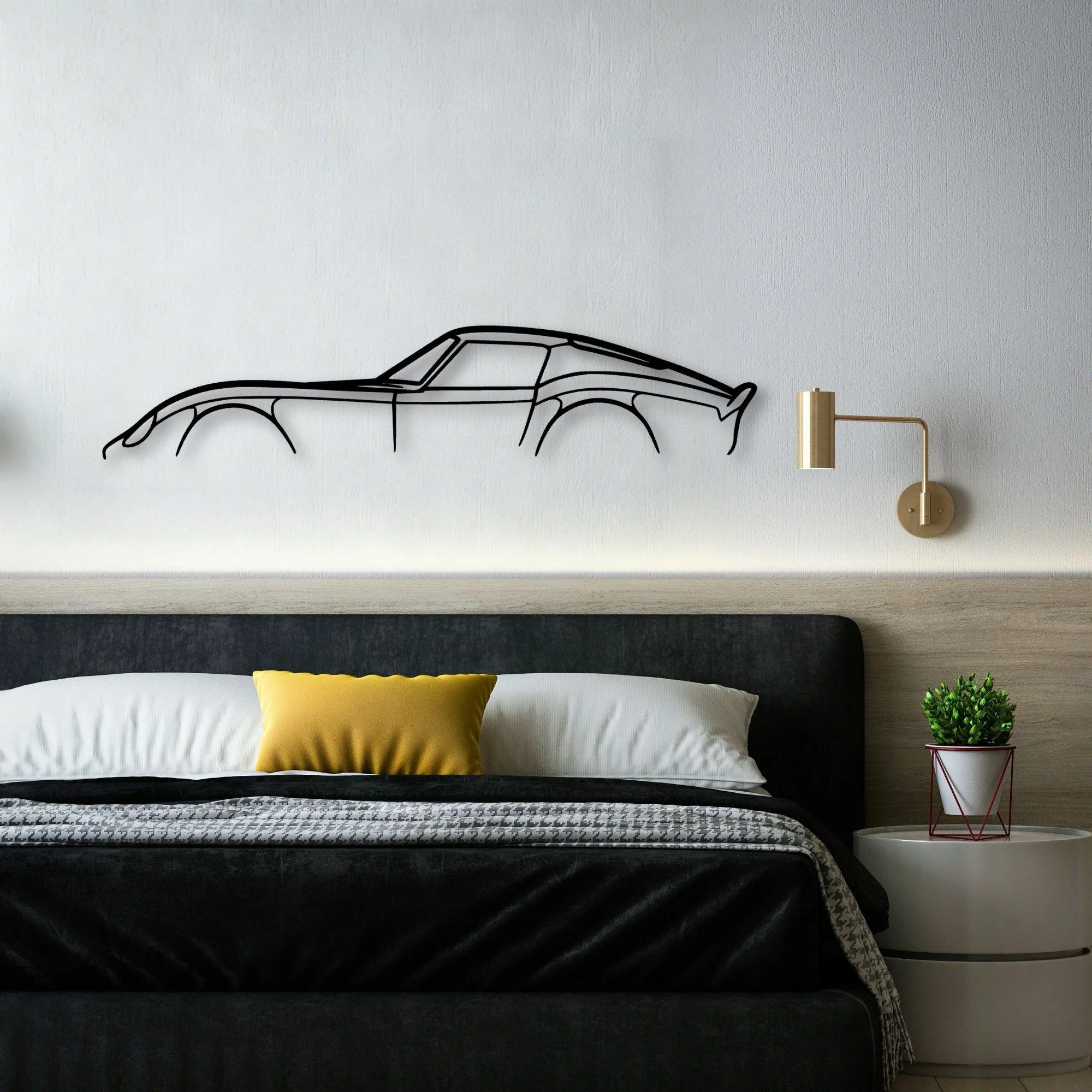 250 GTO Classic Silhouette Metal Wall Art - Automotive Garage Decor