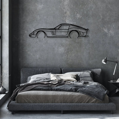 250 GTO 1965 2 Classic Silhouette Metal Wall Art - Automotive Garage Decor