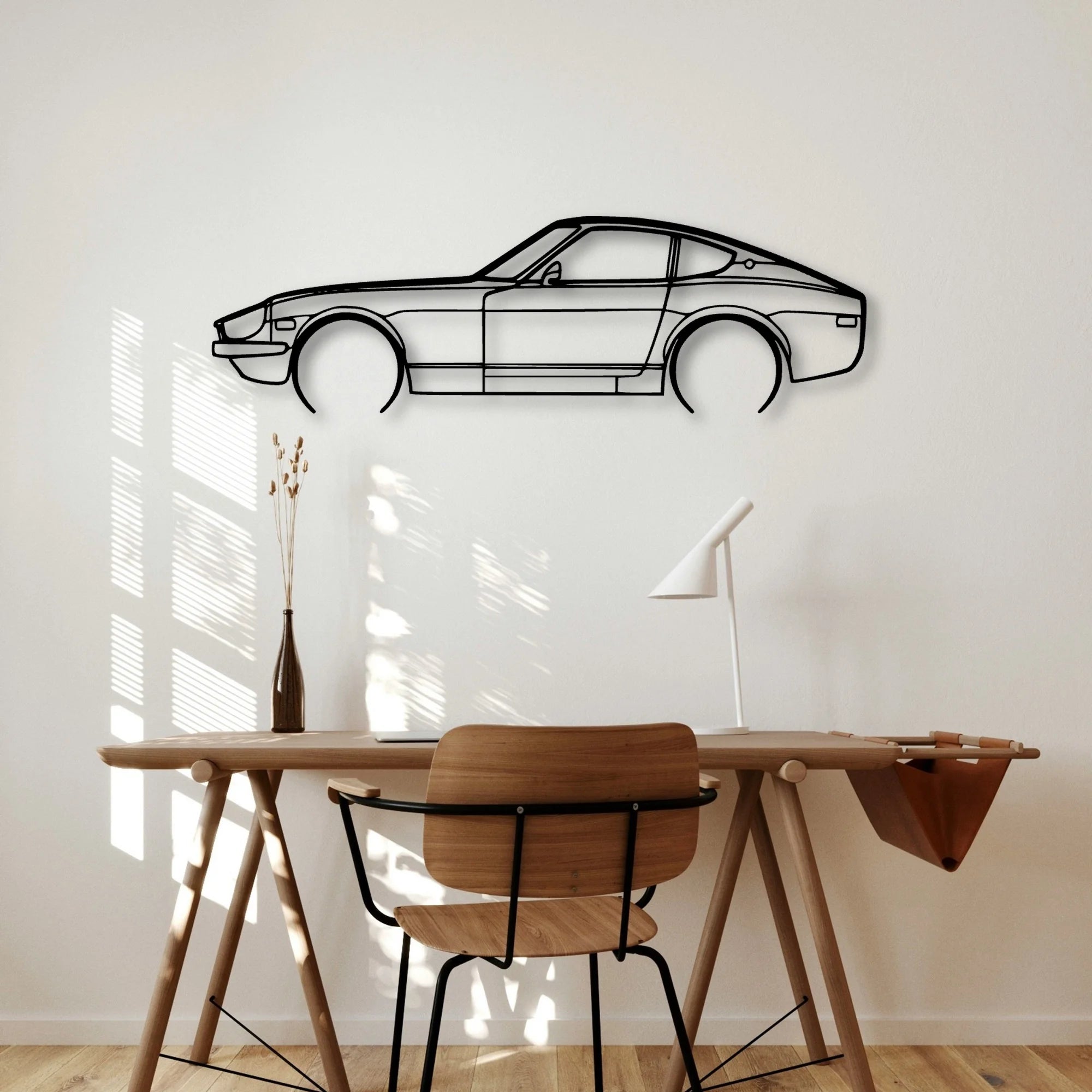 280Z Coupe Classic Silhouette Metal Wall Art - Automotive Garage Decor