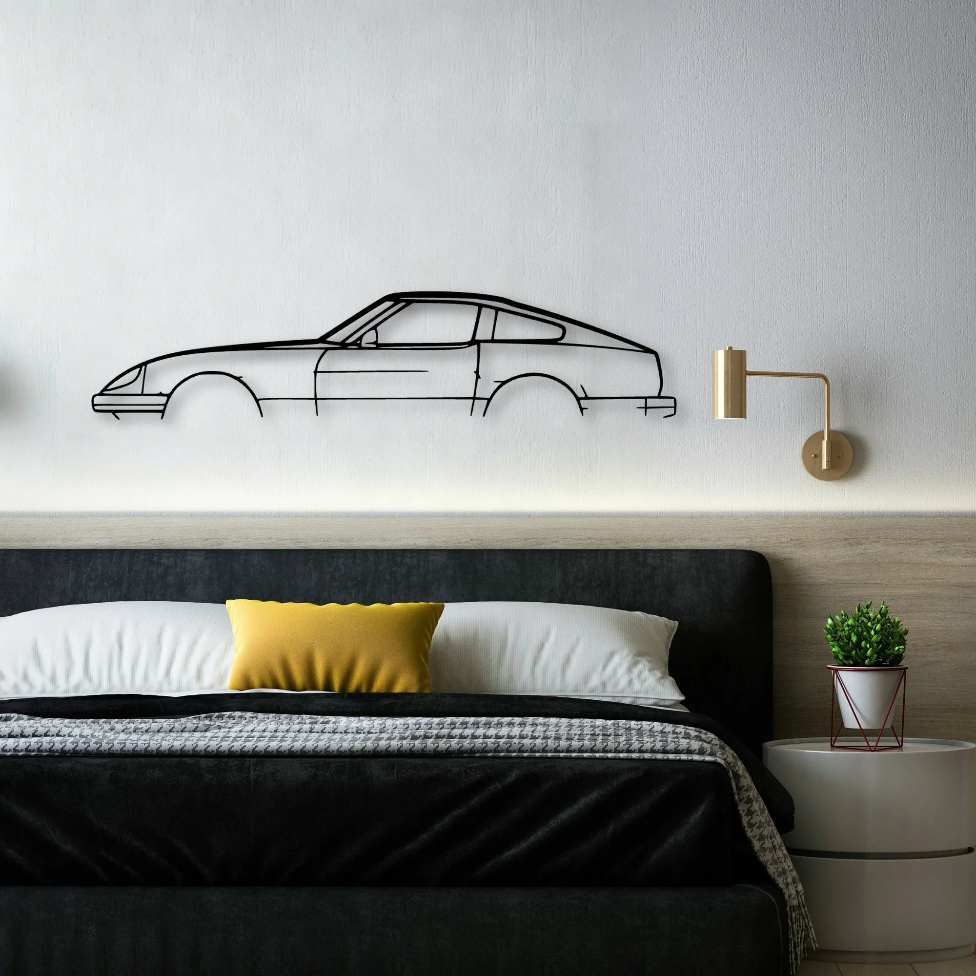 280zx Classic Silhouette Metal Wall Art - Automotive Garage Decor