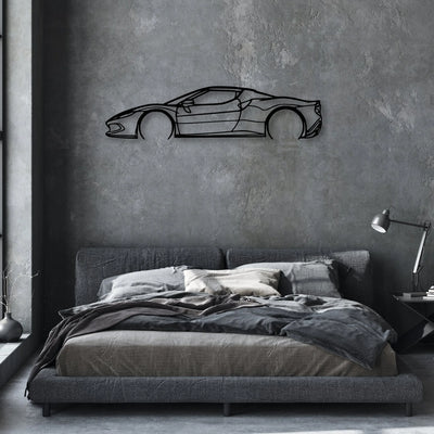 296 GTB Classic Silhouette Metal Wall Art - Automotive Garage Decor
