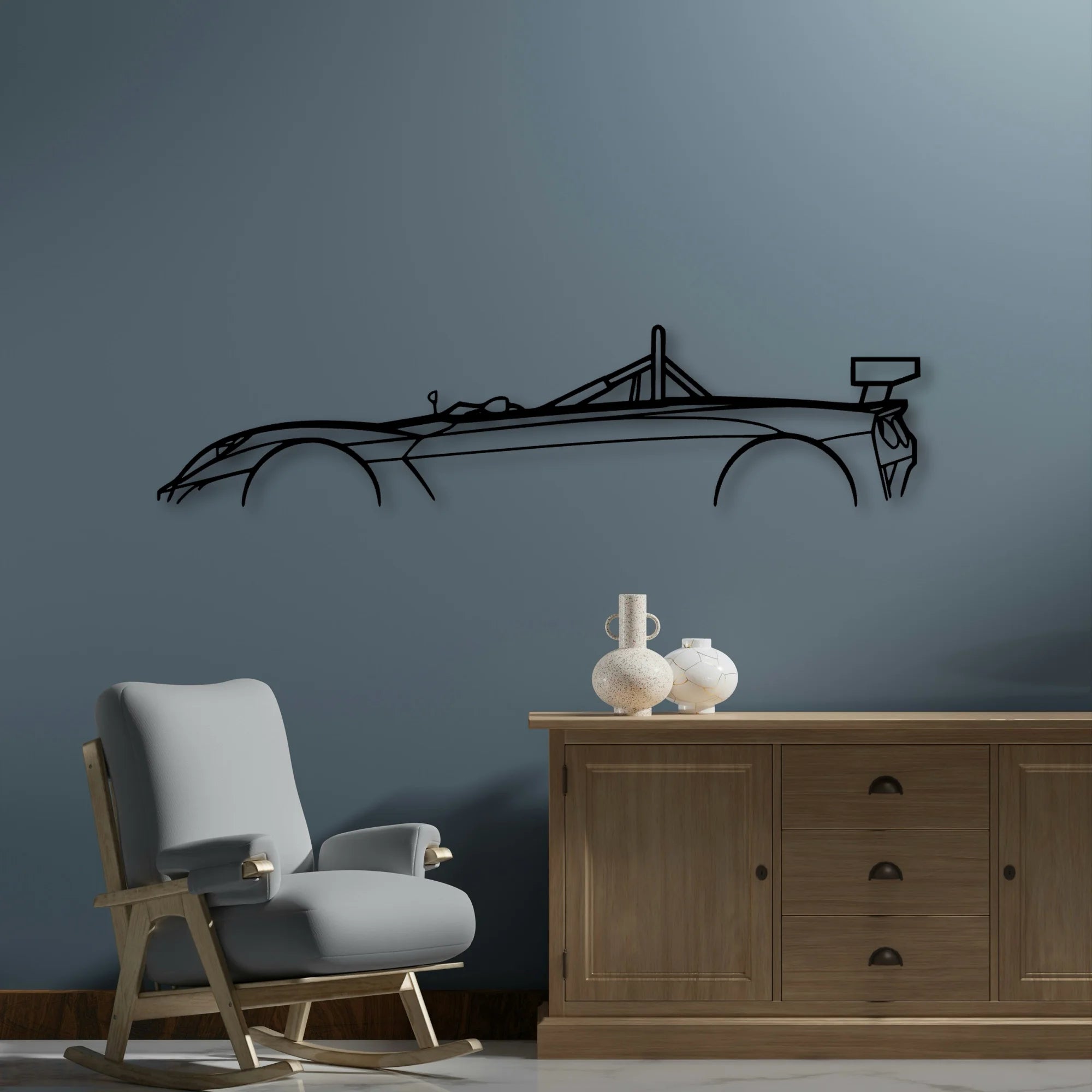 2 Eleven 2009 Classic Silhouette Metal Wall Art - Automotive Garage Decor