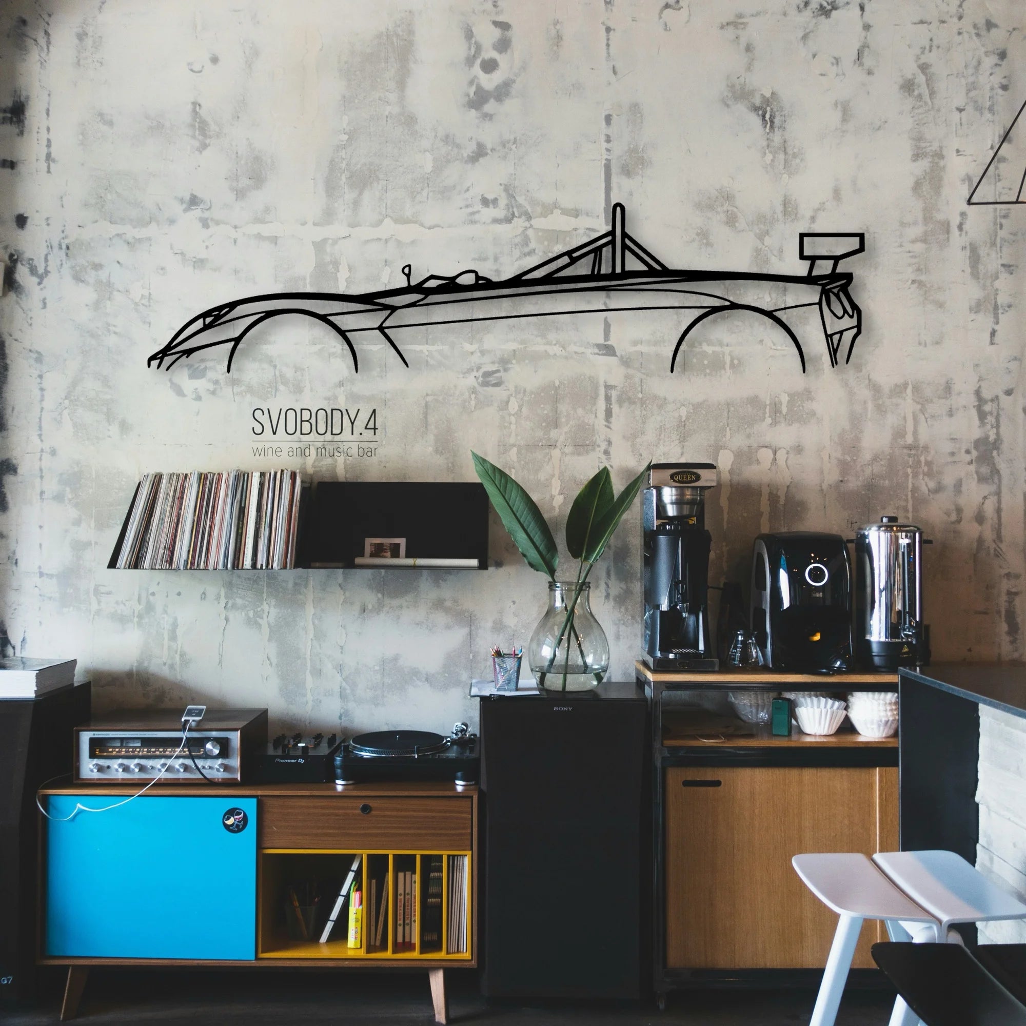 2 Eleven 2009 Classic Silhouette Metal Wall Art - Automotive Garage Decor