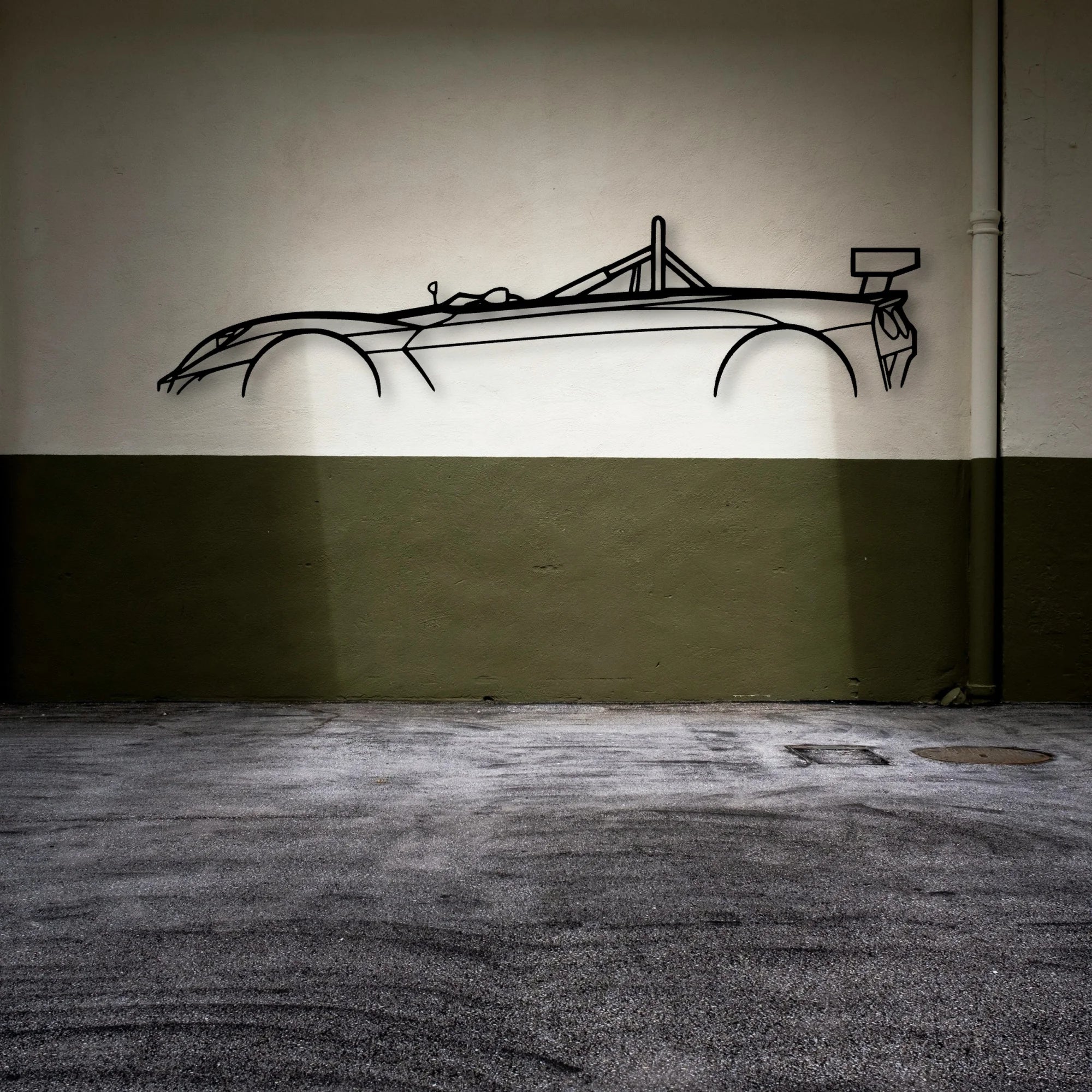 2 Eleven 2009 Classic Silhouette Metal Wall Art - Automotive Garage Decor
