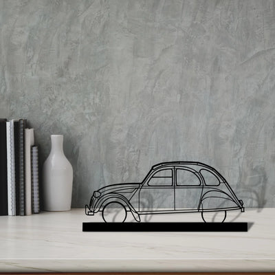 2cv Silhouette Metal Art Stand - Aero Silhouette