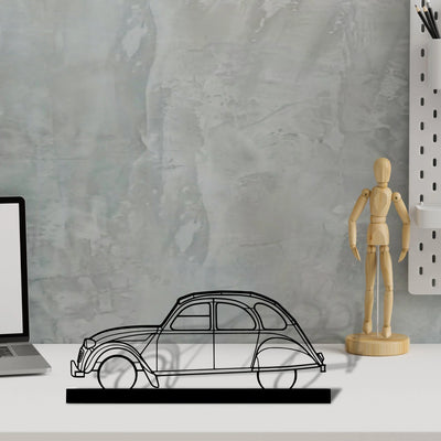 2cv Silhouette Metal Art Stand - Aero Silhouette