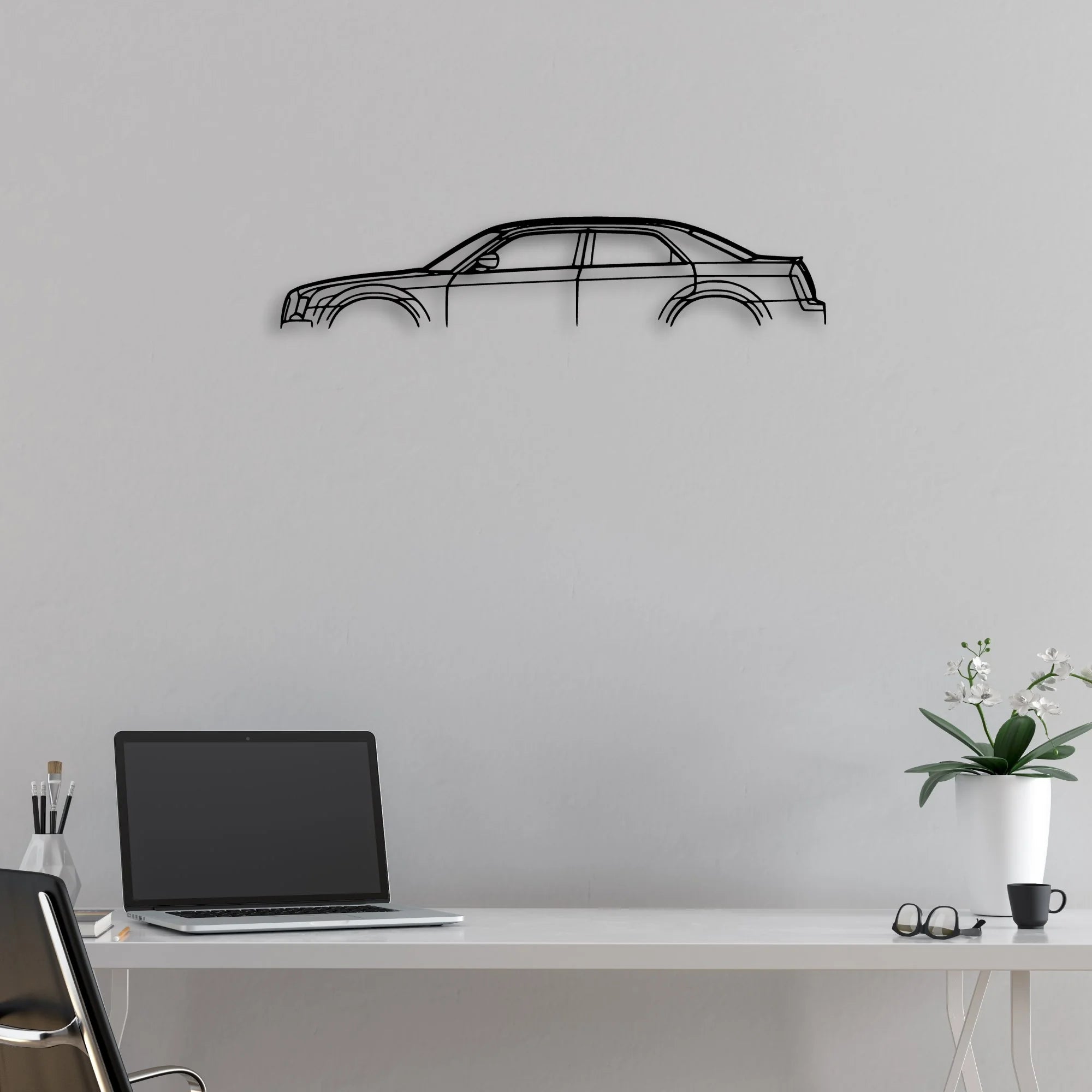 300C 2006 Classic Silhouette Metal Wall Art - Automotive Garage Decor