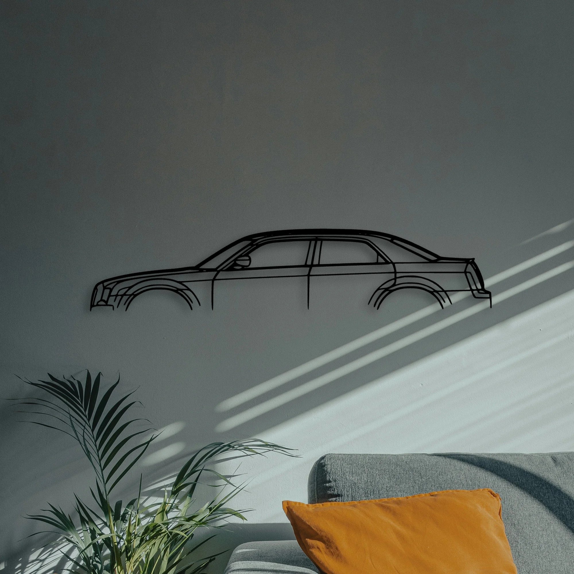 300C 2006 Classic Silhouette Metal Wall Art - Automotive Garage Decor