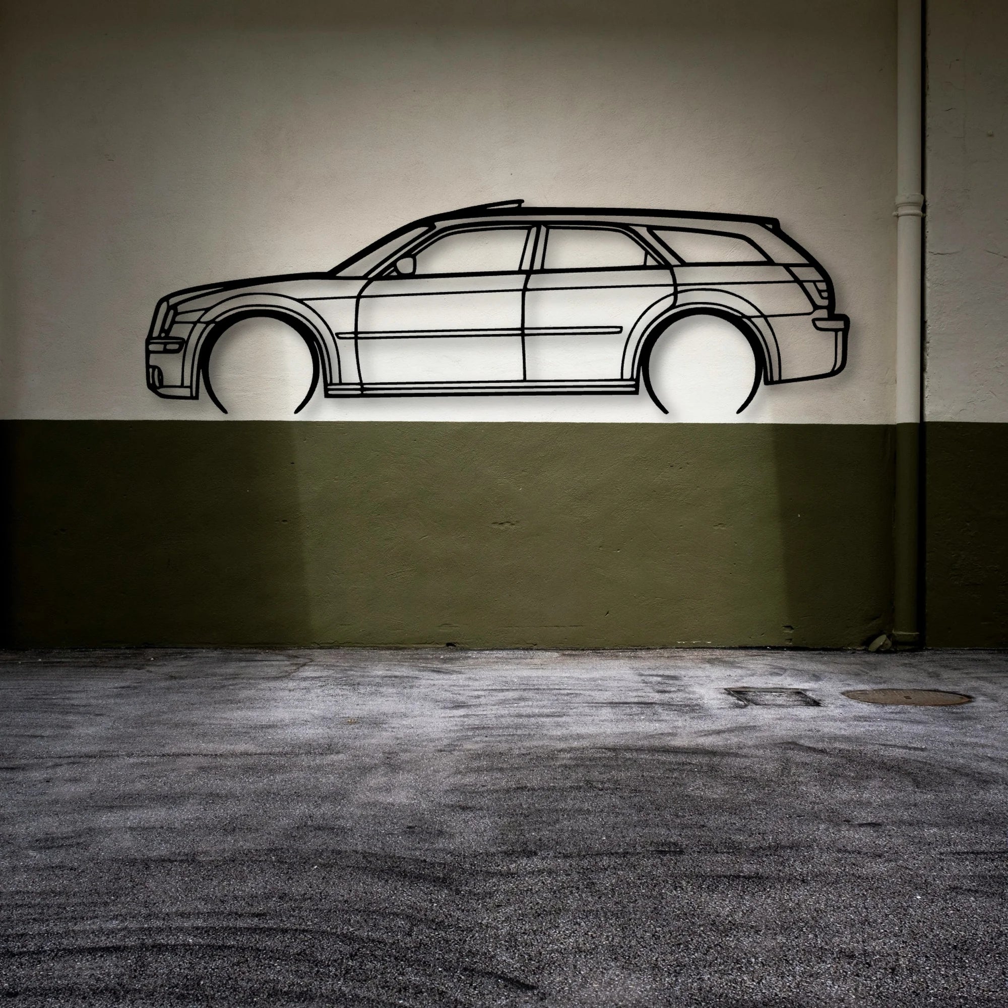 300C 2006 Touring Classic Silhouette Metal Wall Art - Automotive Garage Decor