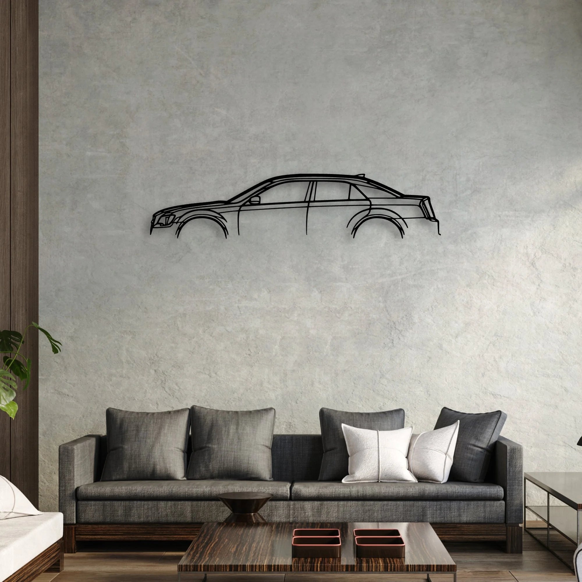 300 S 2016 Classic Silhouette Metal Wall Art - Automotive Garage Decor