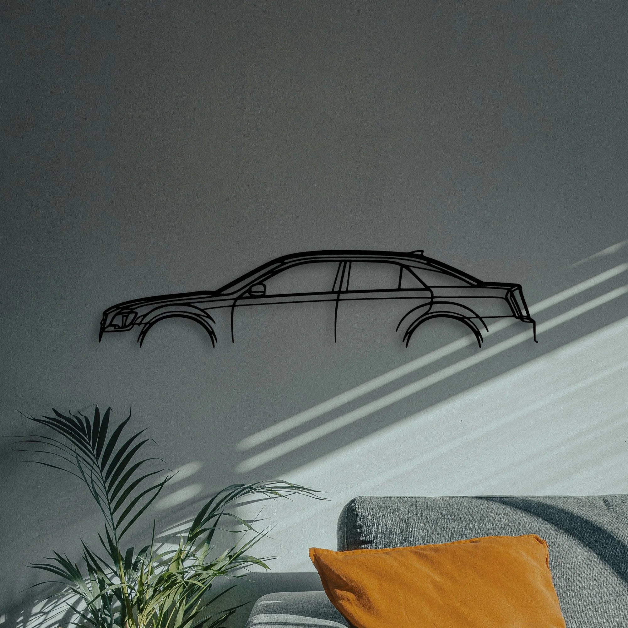 300 S 2016 Classic Silhouette Metal Wall Art - Automotive Garage Decor
