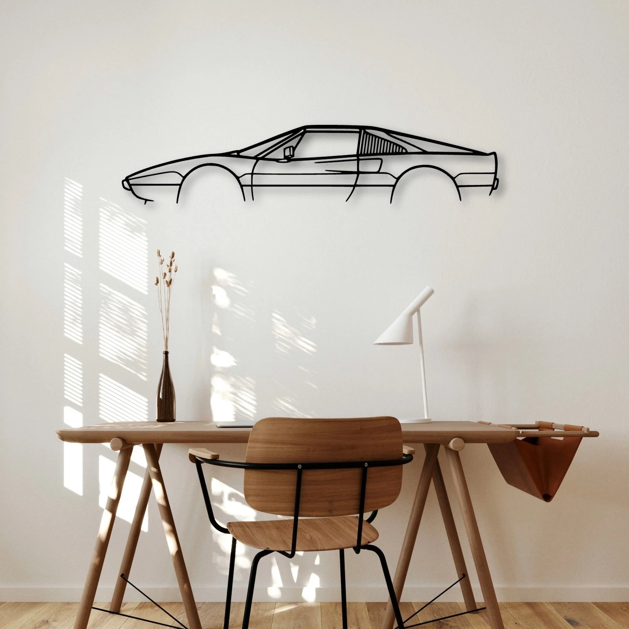308 GTSI 1980 Classic Silhouette Metal Wall Art - Automotive Garage Decor