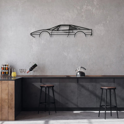 308 GTSI 1980 Classic Silhouette Metal Wall Art - Automotive Garage Decor