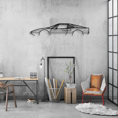 308 GTSI 1980 Classic Silhouette Metal Wall Art - Automotive Garage Decor