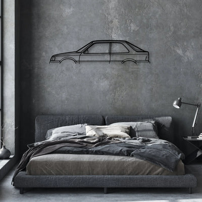 309 1988 Classic Silhouette Metal Wall Art - Automotive Garage Decor