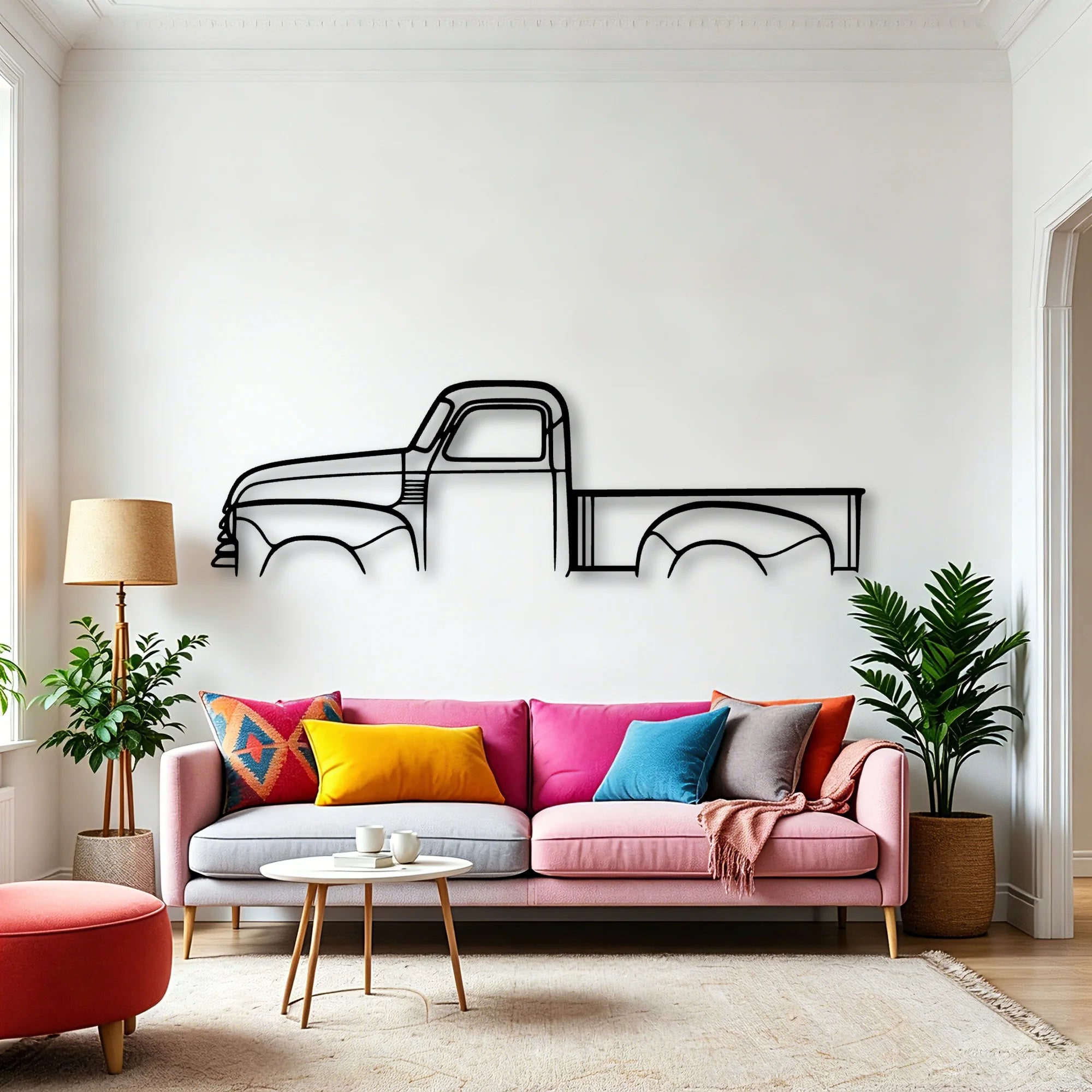3100 1948 Classic Silhouette Metal Wall Art - Automotive Garage Decor