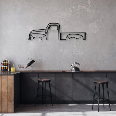 3100 1948 Classic Silhouette Metal Wall Art - Automotive Garage Decor