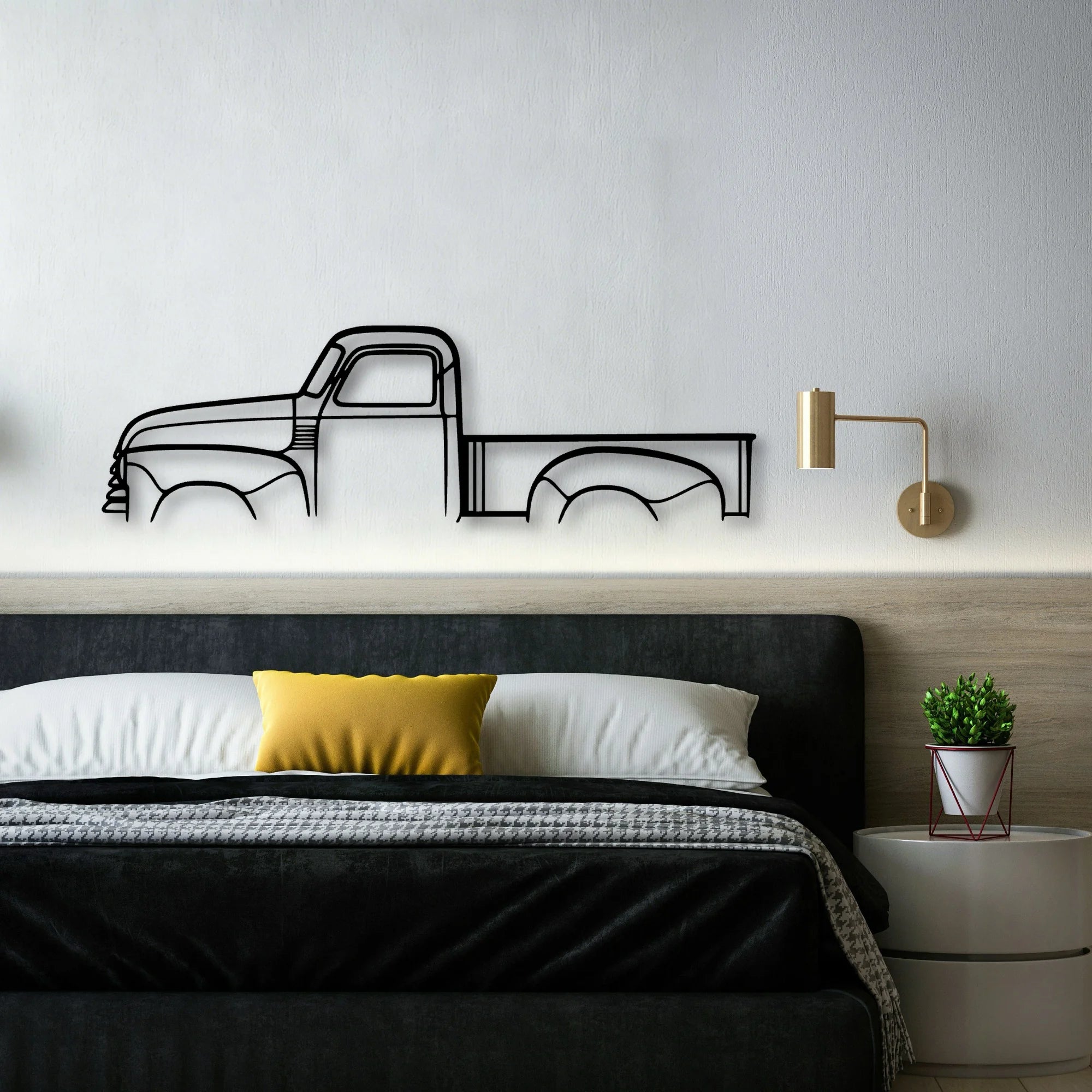 3100 1948 Classic Silhouette Metal Wall Art - Automotive Garage Decor