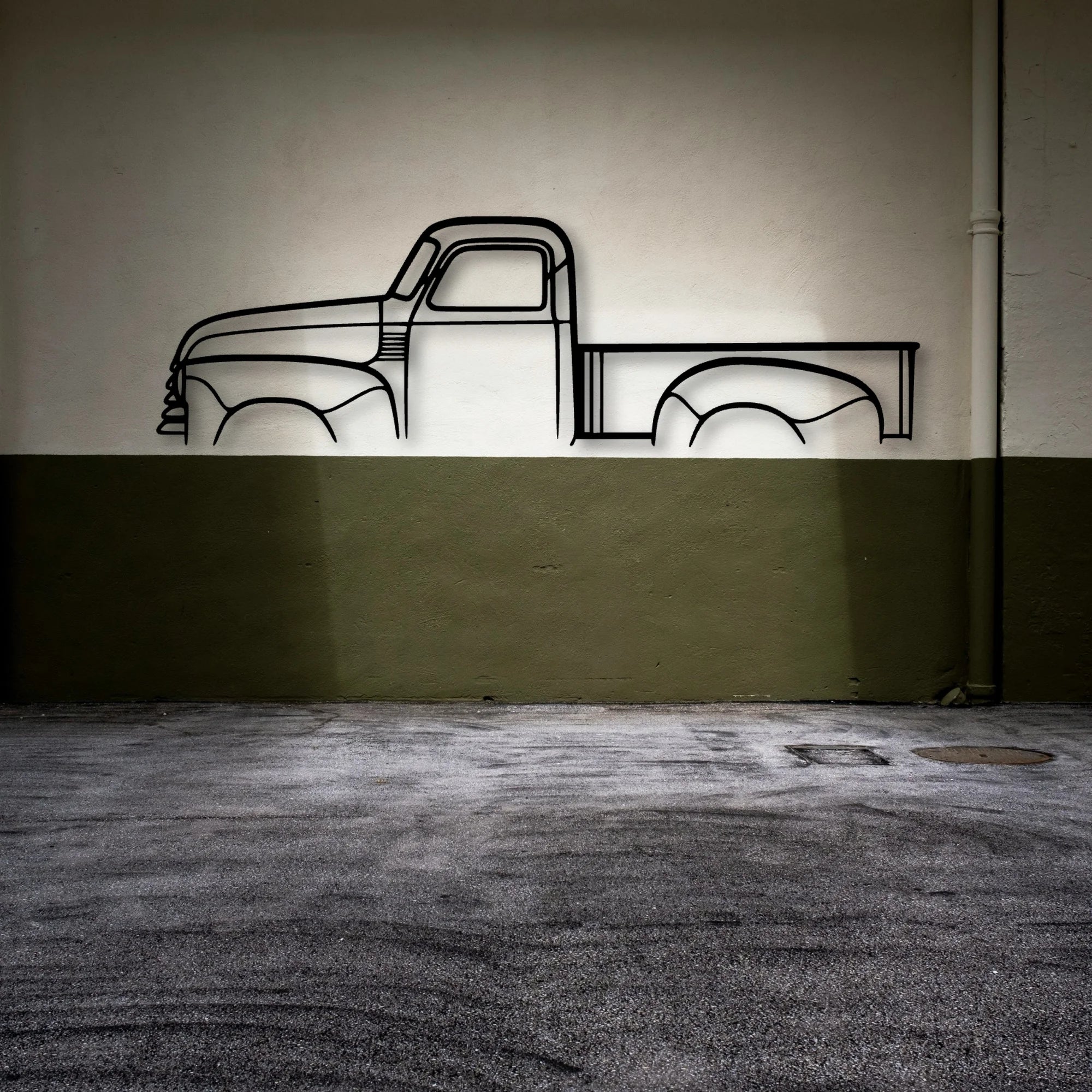 3100 1948 Classic Silhouette Metal Wall Art - Automotive Garage Decor