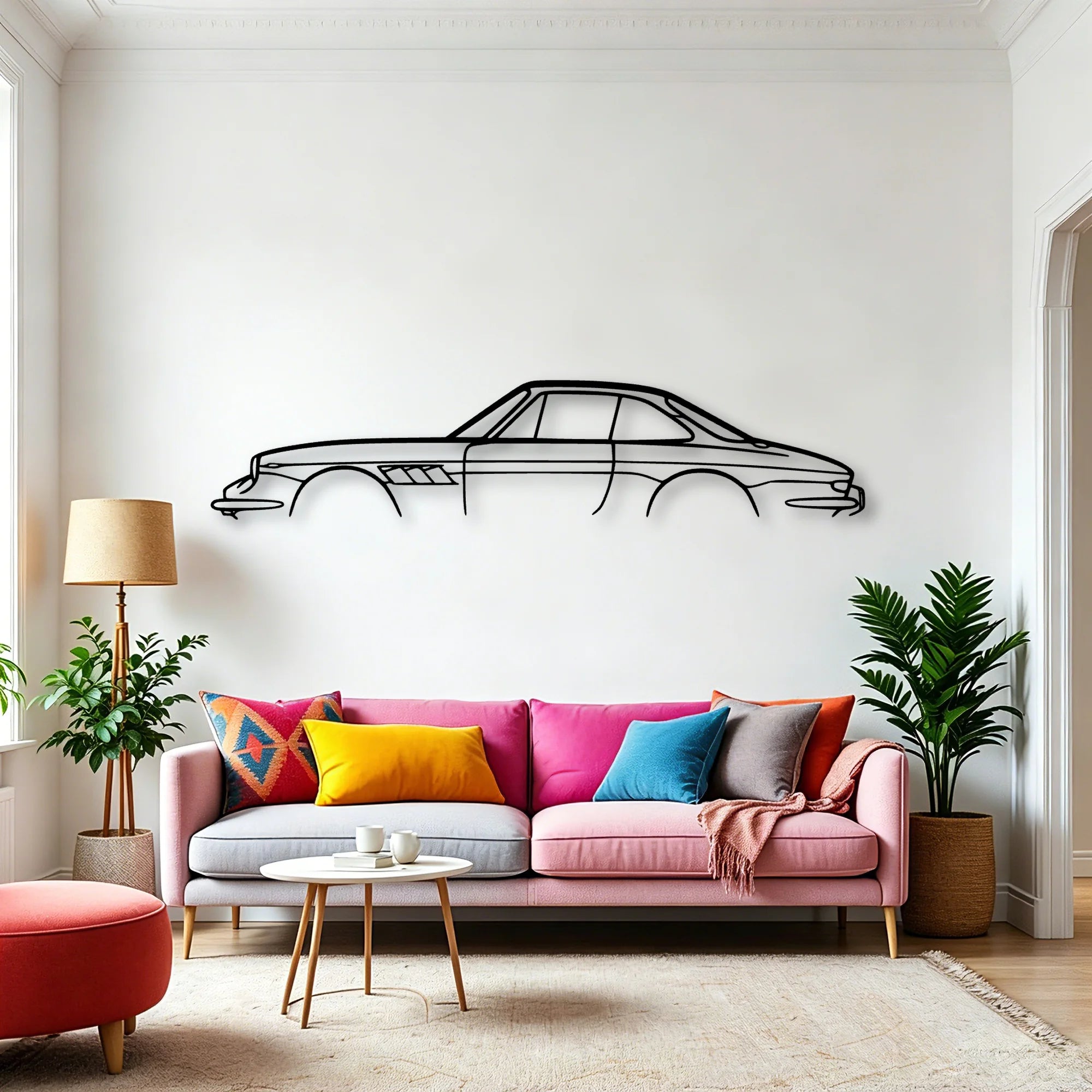330 GTC Classic Silhouette Metal Wall Art - Automotive Garage Decor