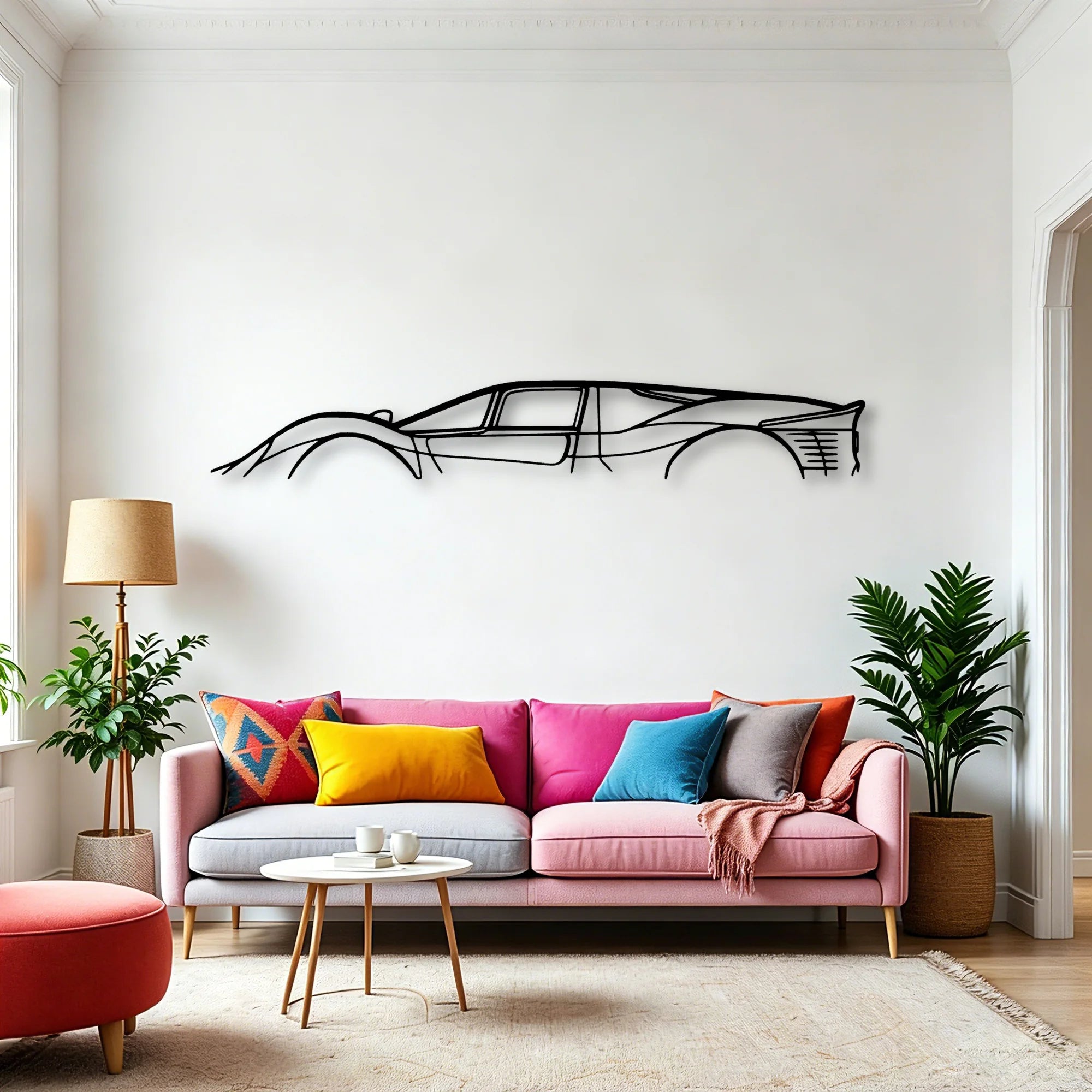 330 P4 Classic Silhouette Metal Wall Art - Automotive Garage Decor